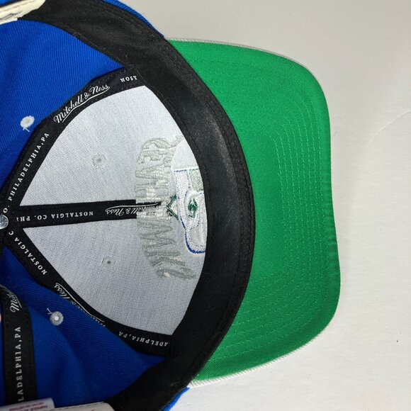 Seattle Seahawks Mitchell & Ness Adjustable Hat Cap Blue Gray - Picture 6 of 9